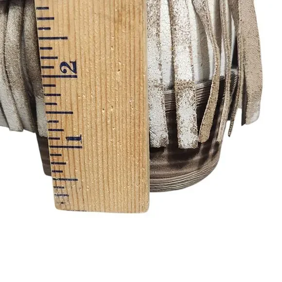 Sterling River Cowboy Boots Distressed Leather Fringe Buckle Zip Ankle Sz 9 - Picture 11 of 11